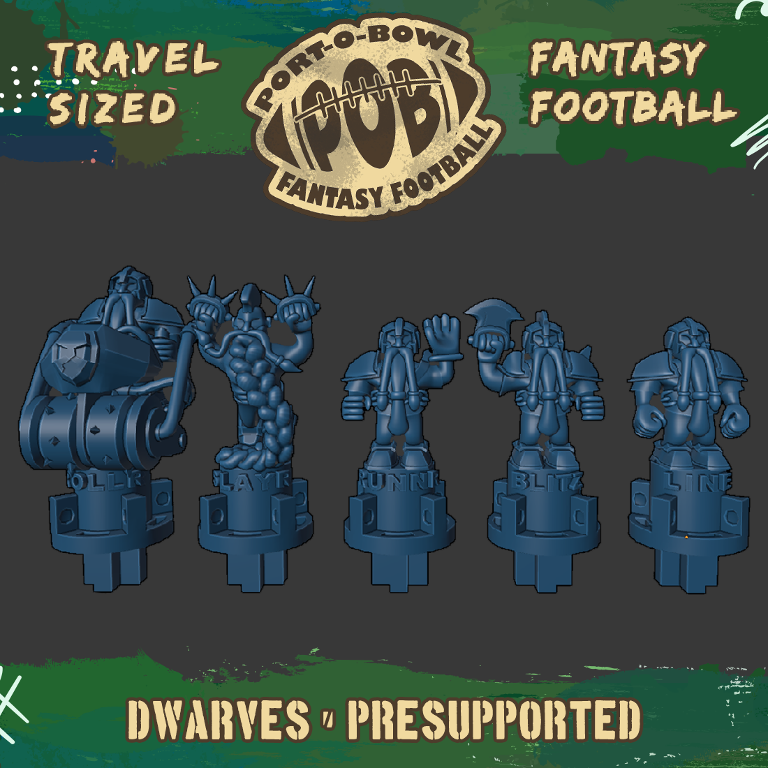 Port-O-Bowl: Travel-sized Fantasy Football Dwarves Team